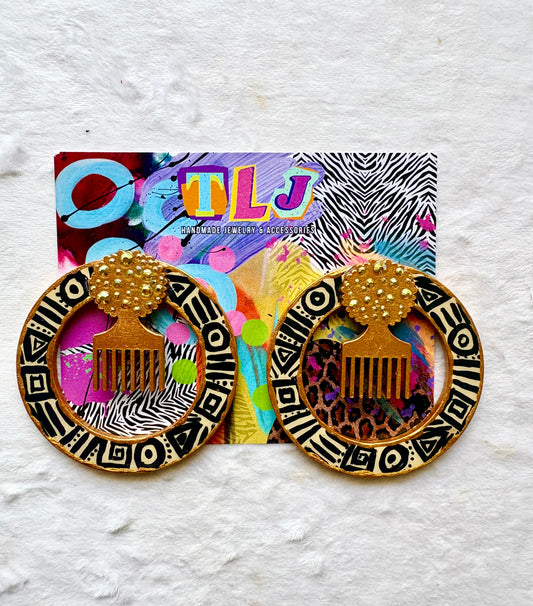 Ashanti Hoop Stud Earrings