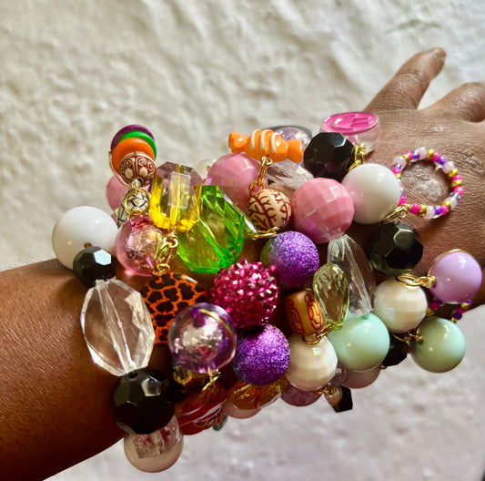 Jada Bracelet Stack of 6| Size 7.75 Inch Stretch Bracelets