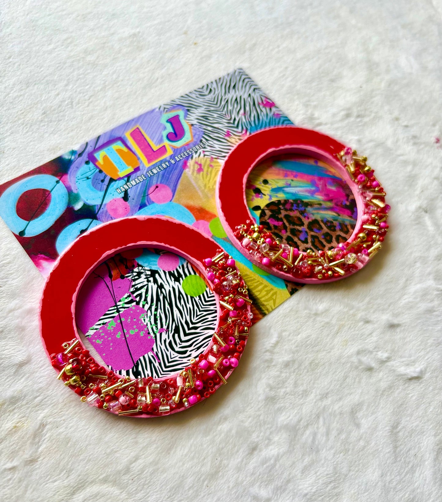 Rock Candy Hoop Stud Earrings