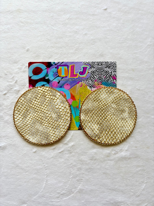 Persuasion Python Statement Stud Earrings 3.5 Inches