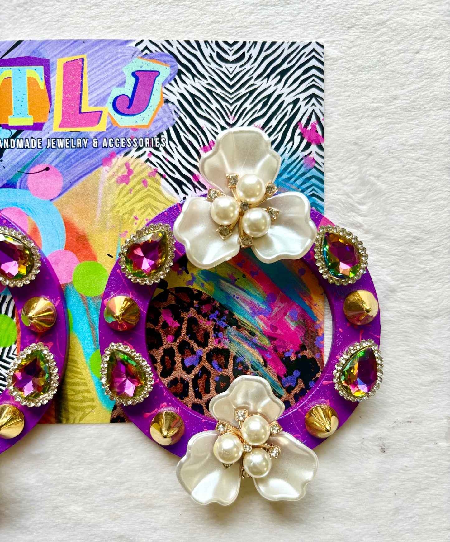 Violetta Hoops Stud Earrings