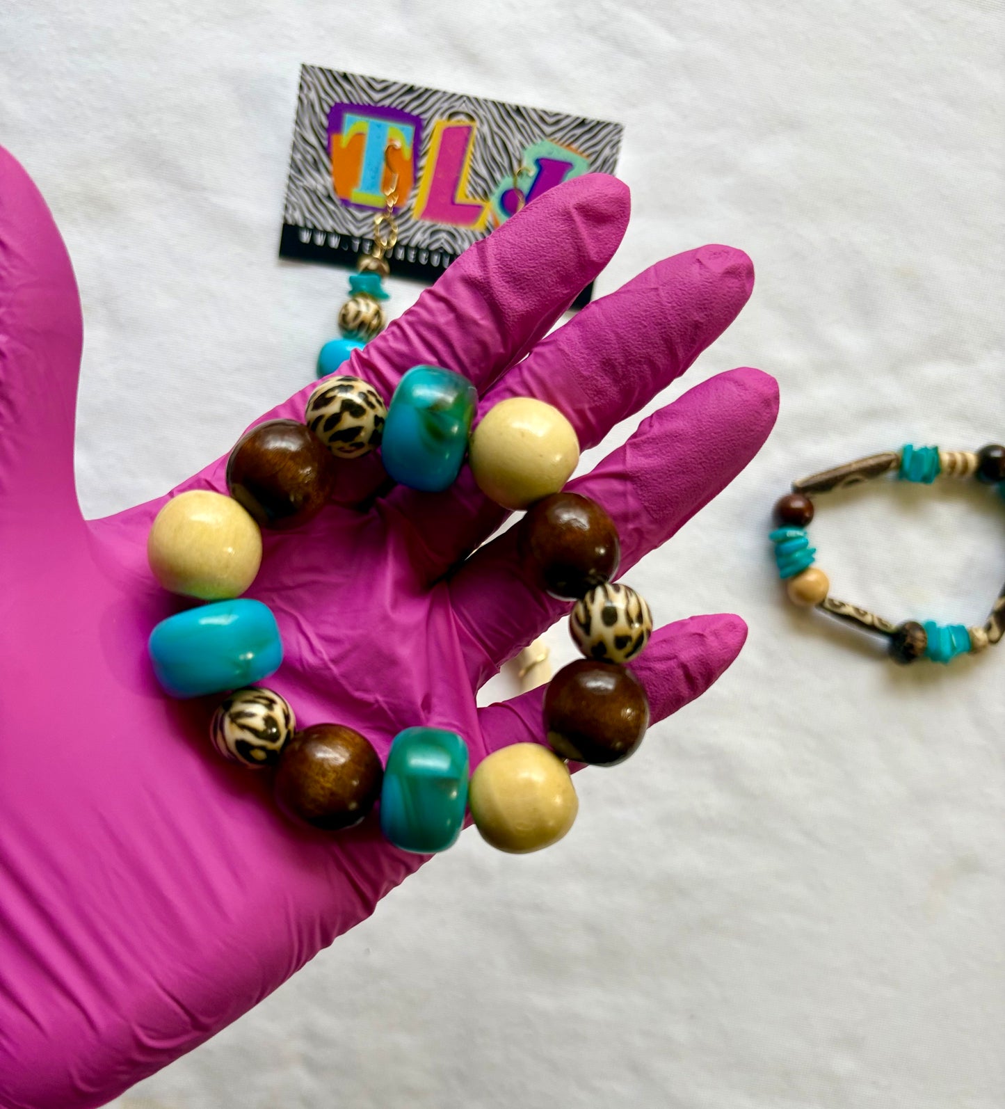 Cow Gurl Bracelet Stack of 5 Set & Earrings | Size 7.75 Inch Stretch Bracelets