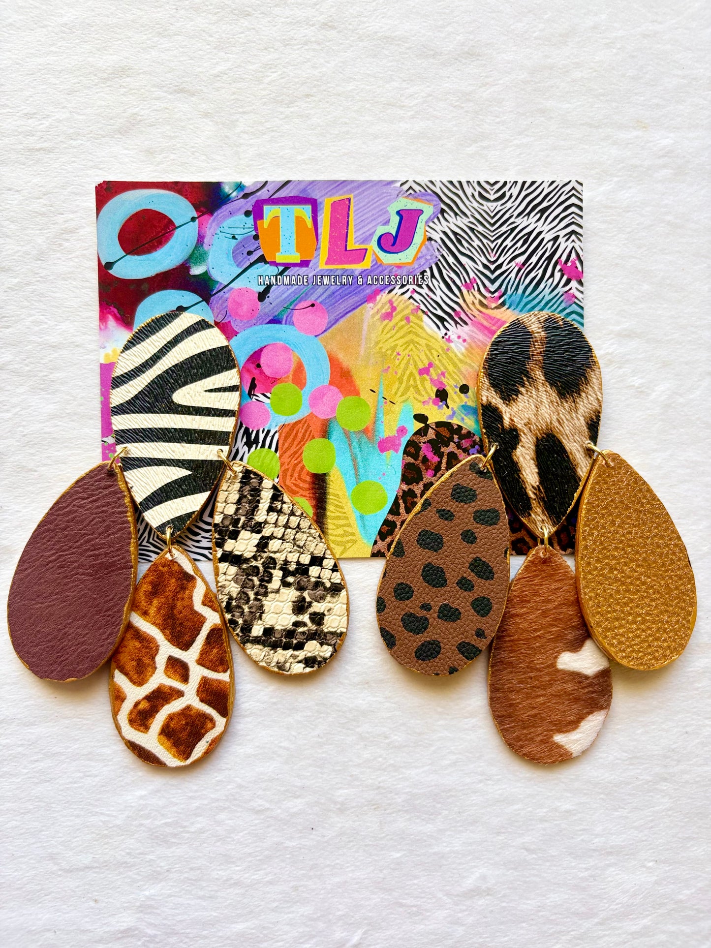 Ashley Dangle Earrings 1of 1- Mixed Print