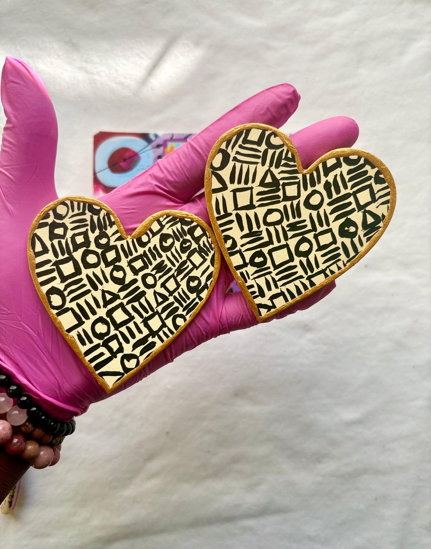 Ashanti Heart Stud Earrings