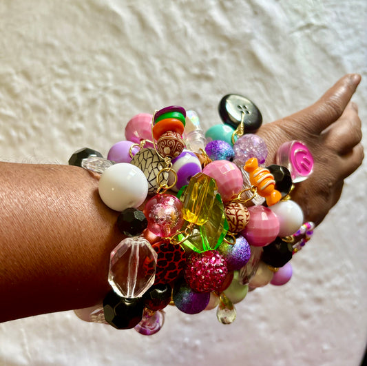 Jada Bracelet Stack of 6| Size 7.75 Inch Stretch Bracelets