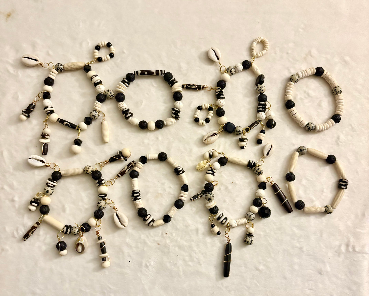 Royal Bracelet Stack of 8 |Size 7.75 Inch Stretch Bracelets