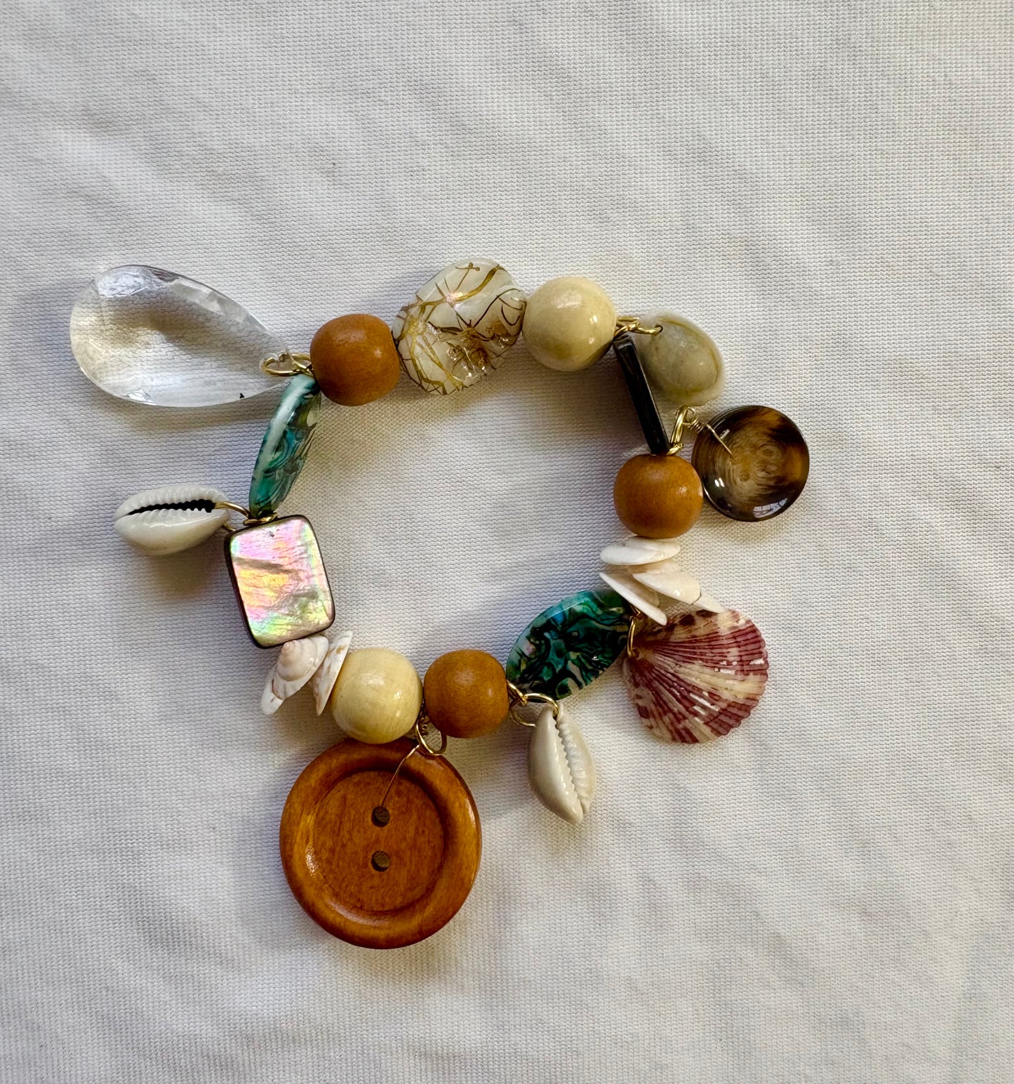 Oceanside Statement Bracelet | Size 7.75 Inch Stretch Bracelet
