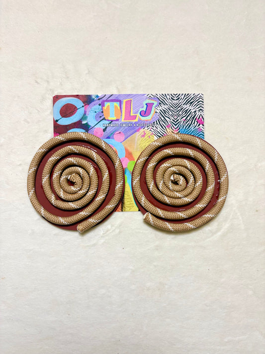 Cinnamon Stud Earrings -Blaze Burgundy *Prototype Markdown