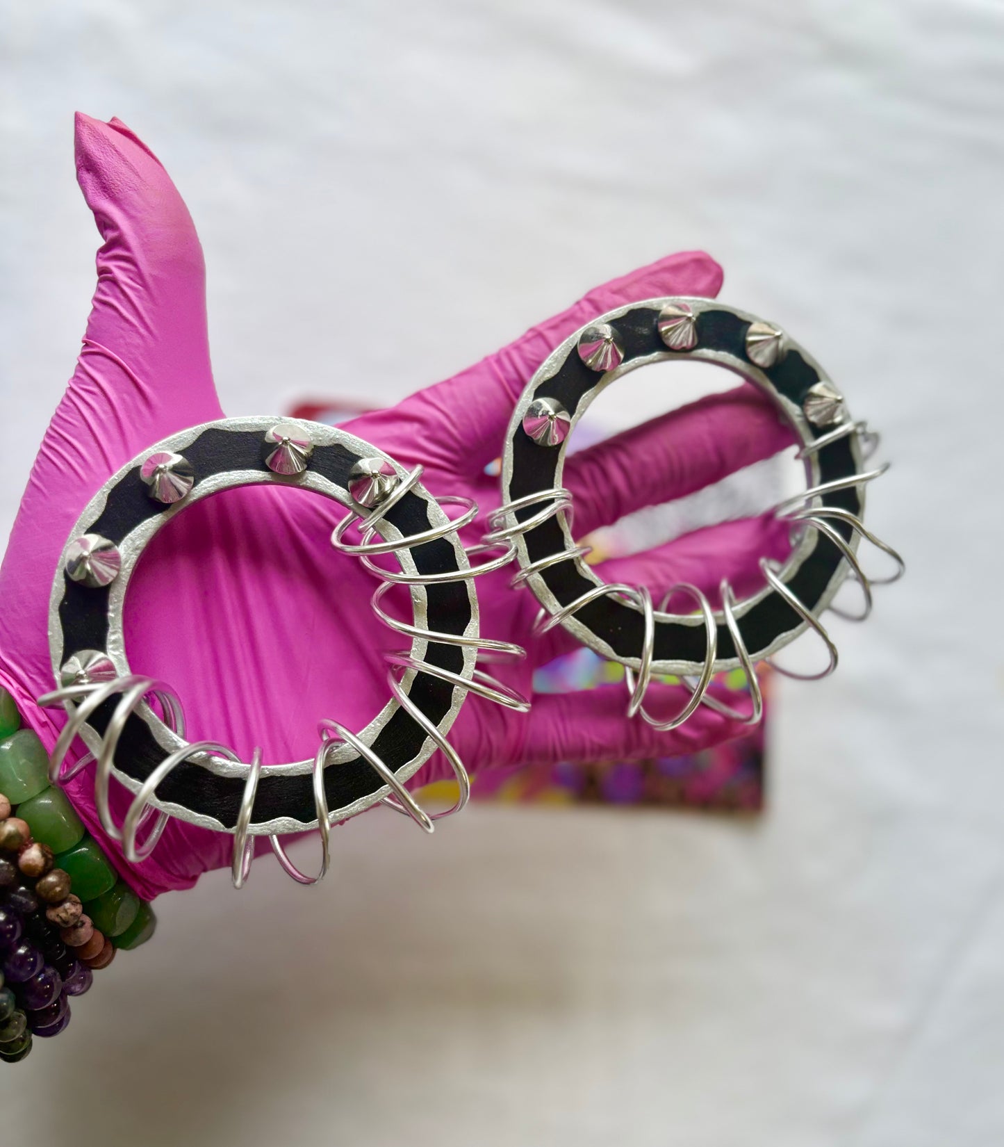 Luna Hoops Stud Earrings - Nubian Noire