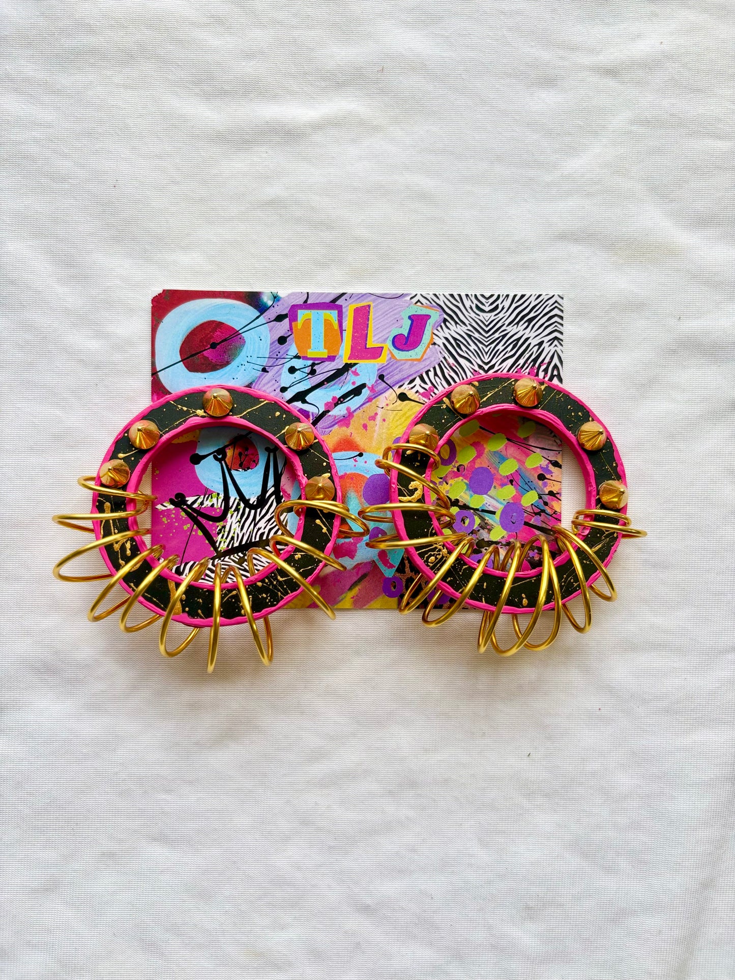 Luna Hoops Stud Earrings - Stardust