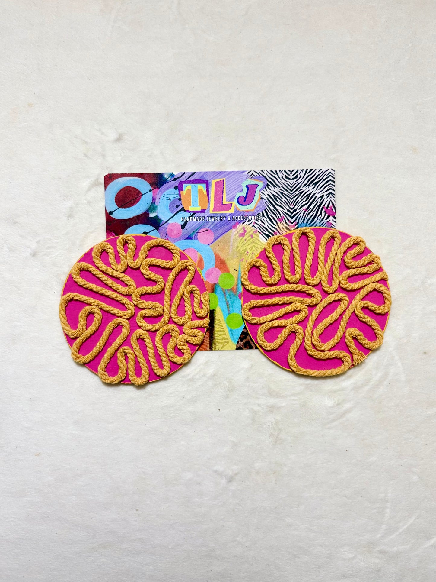 Journee Stud Earrings - Passion Pink- 3.5 Inches