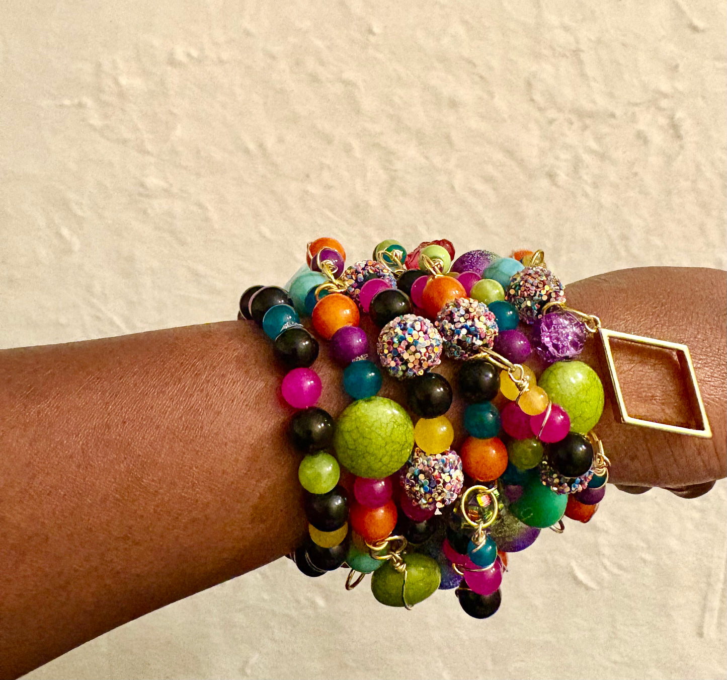 Jamila Bracelet Stack of 6 |Size 7.75 Inch Stretch Bracelets