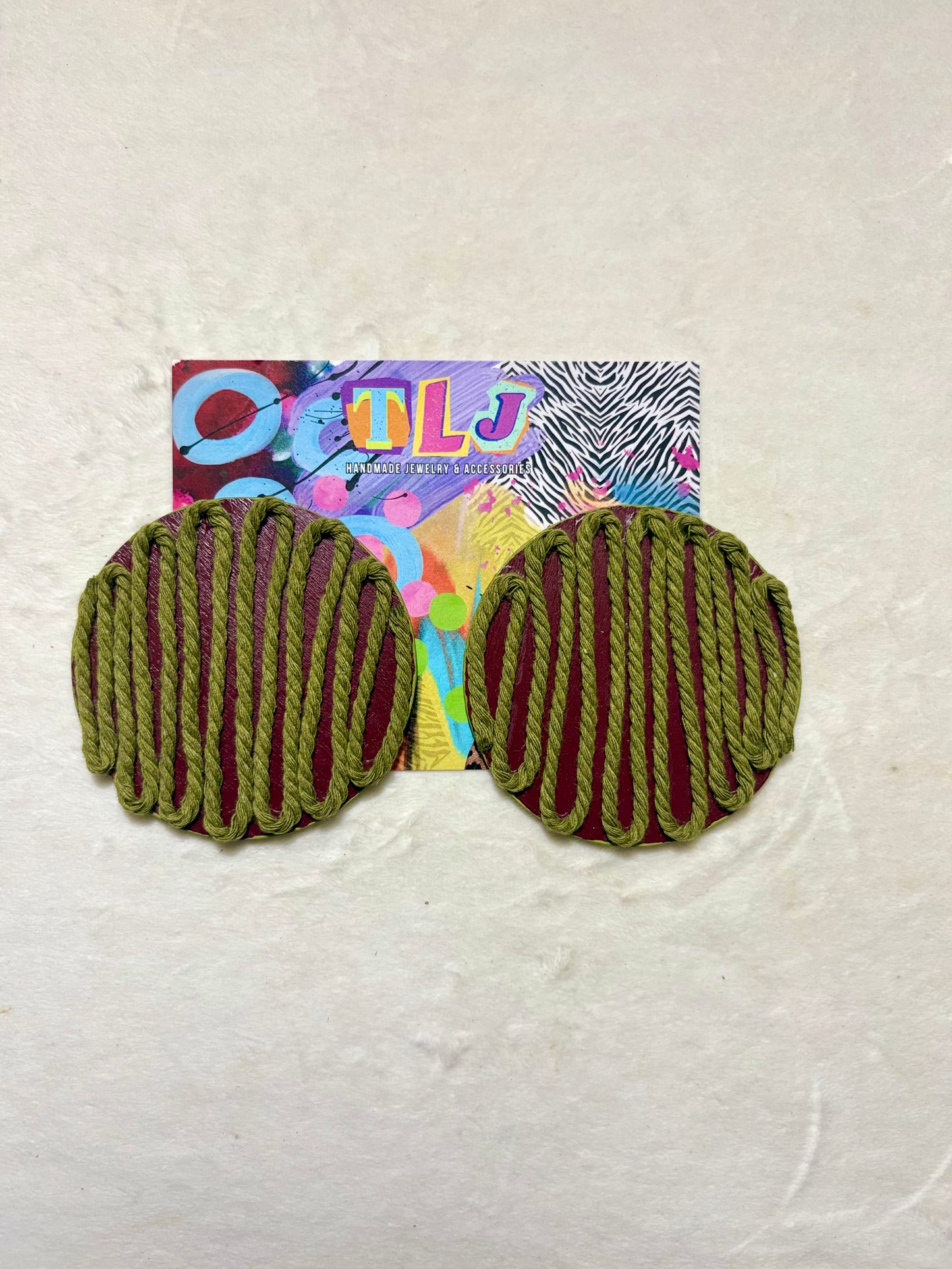 Journee Stud Earrings - Crimson Cherry- 3.5 Inches