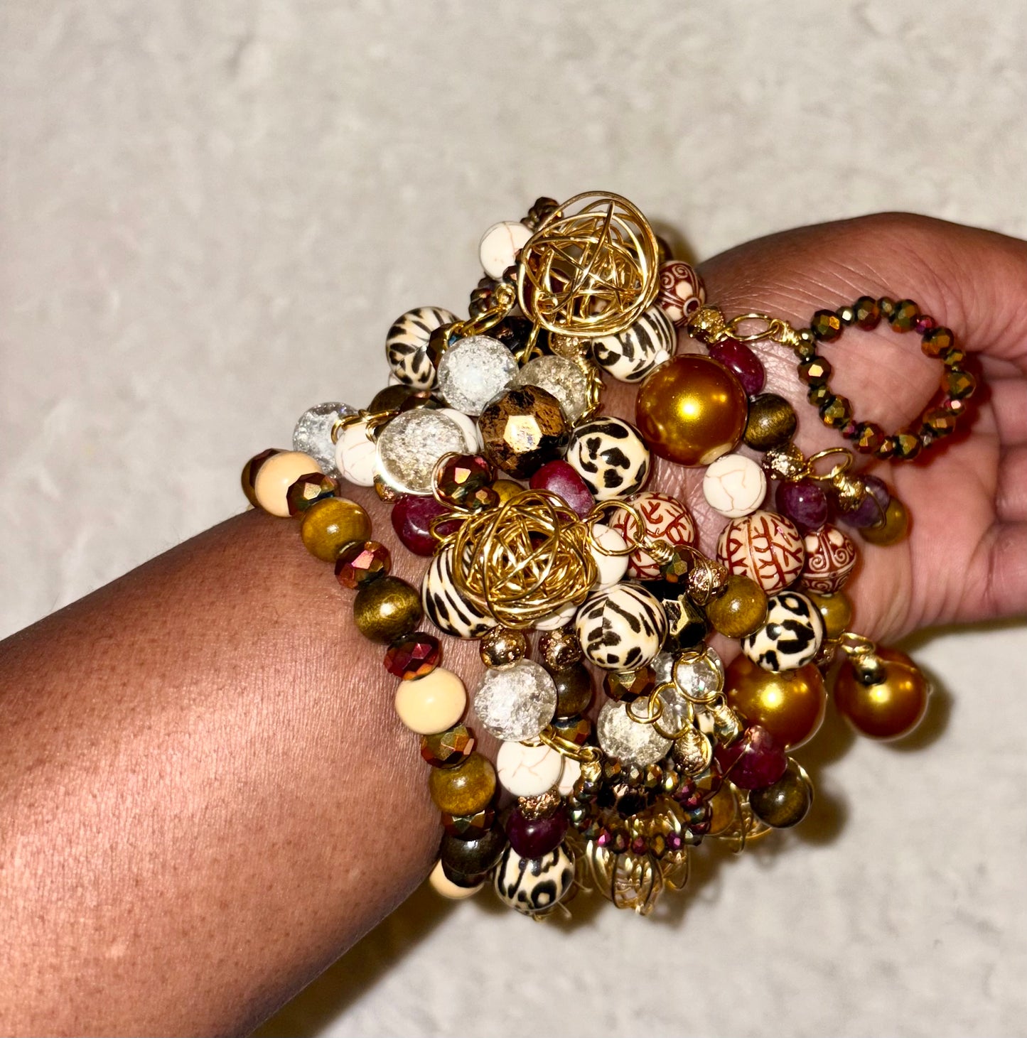 Sahara Bracelet Stack of 7 |Size 7.75 Inch Stretch Bracelets