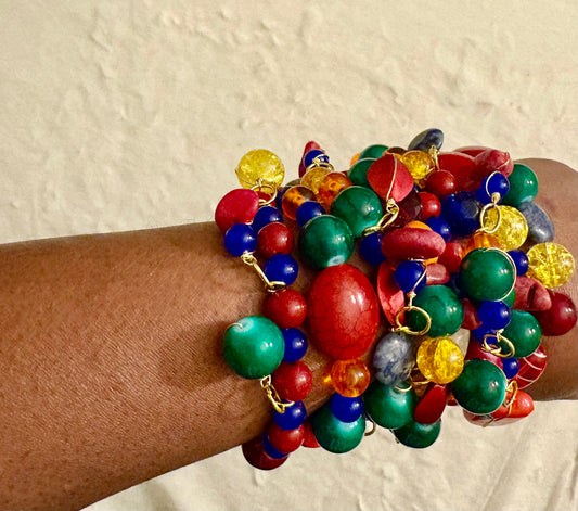 Kaila Basics Bracelet Stack of 8 |Size 7.75 Inch Stretch Bracelets