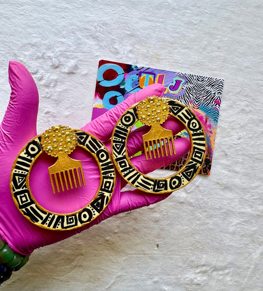Ashanti Hoop Stud Earrings