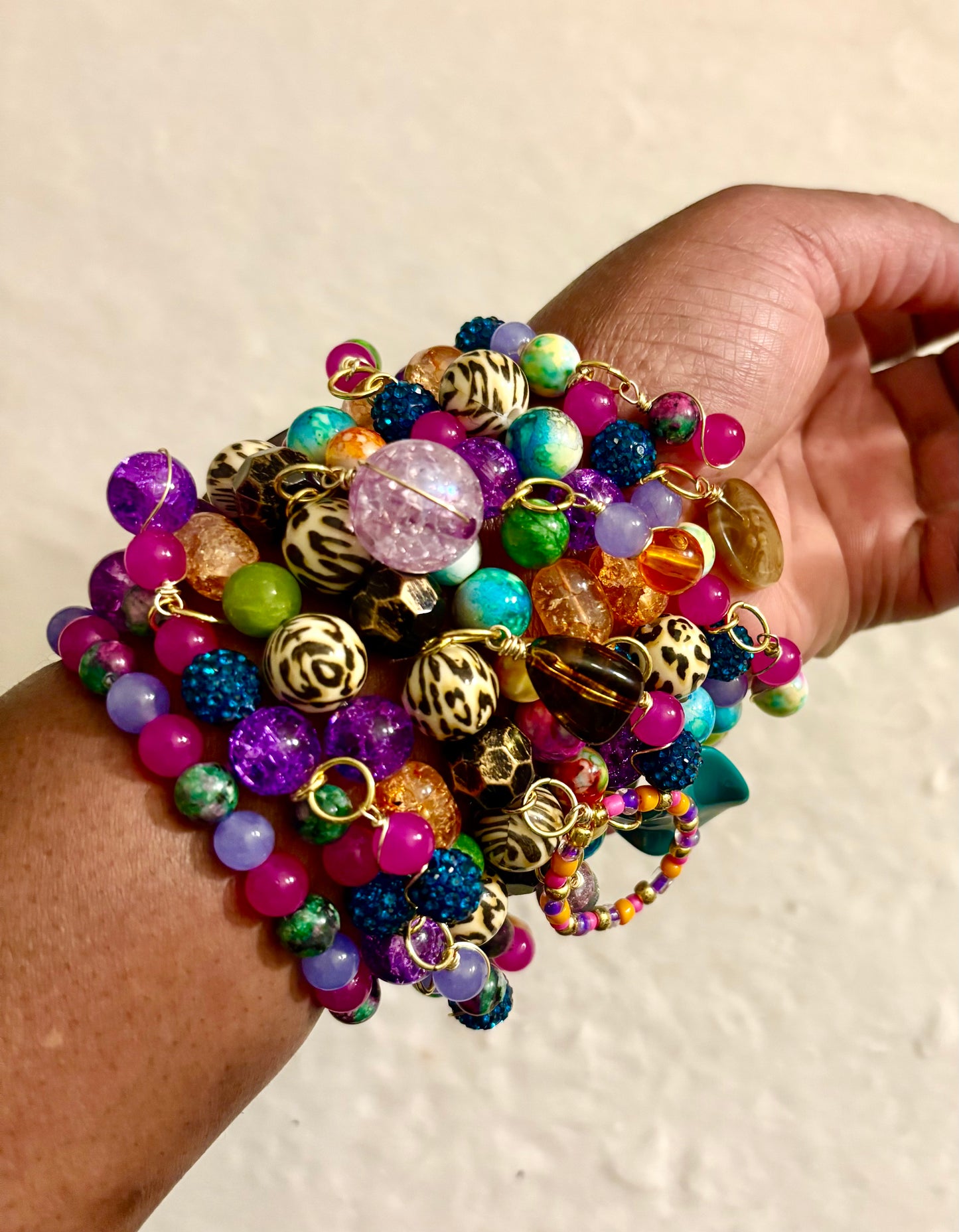 Skylar Bracelet Stack of 8 |Size 7.75 Inch Stretch Bracelets