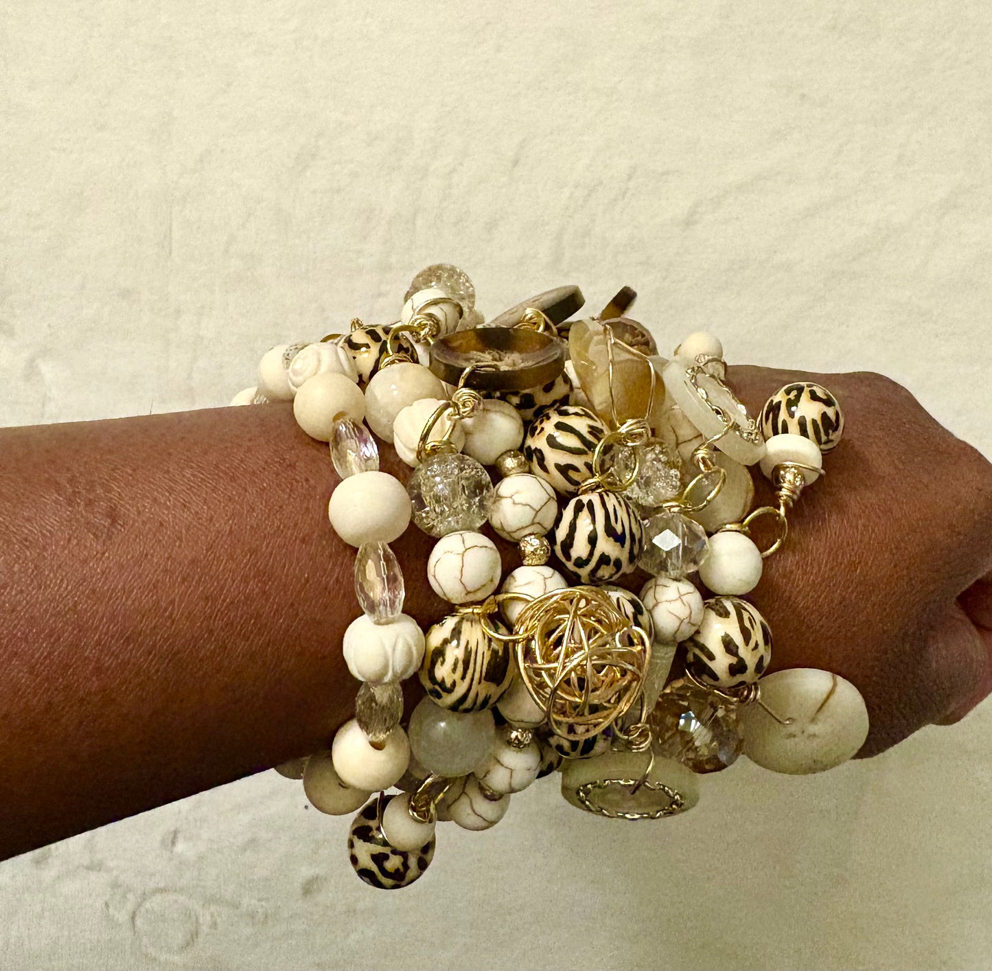 Jasmine Bracelet Stack of 6 |Size 7.75 Inch Stretch Bracelets
