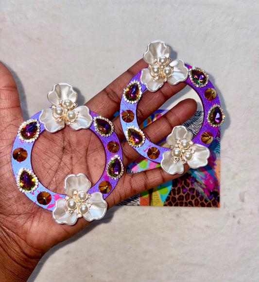 Violetta Hoops Stud Earrings