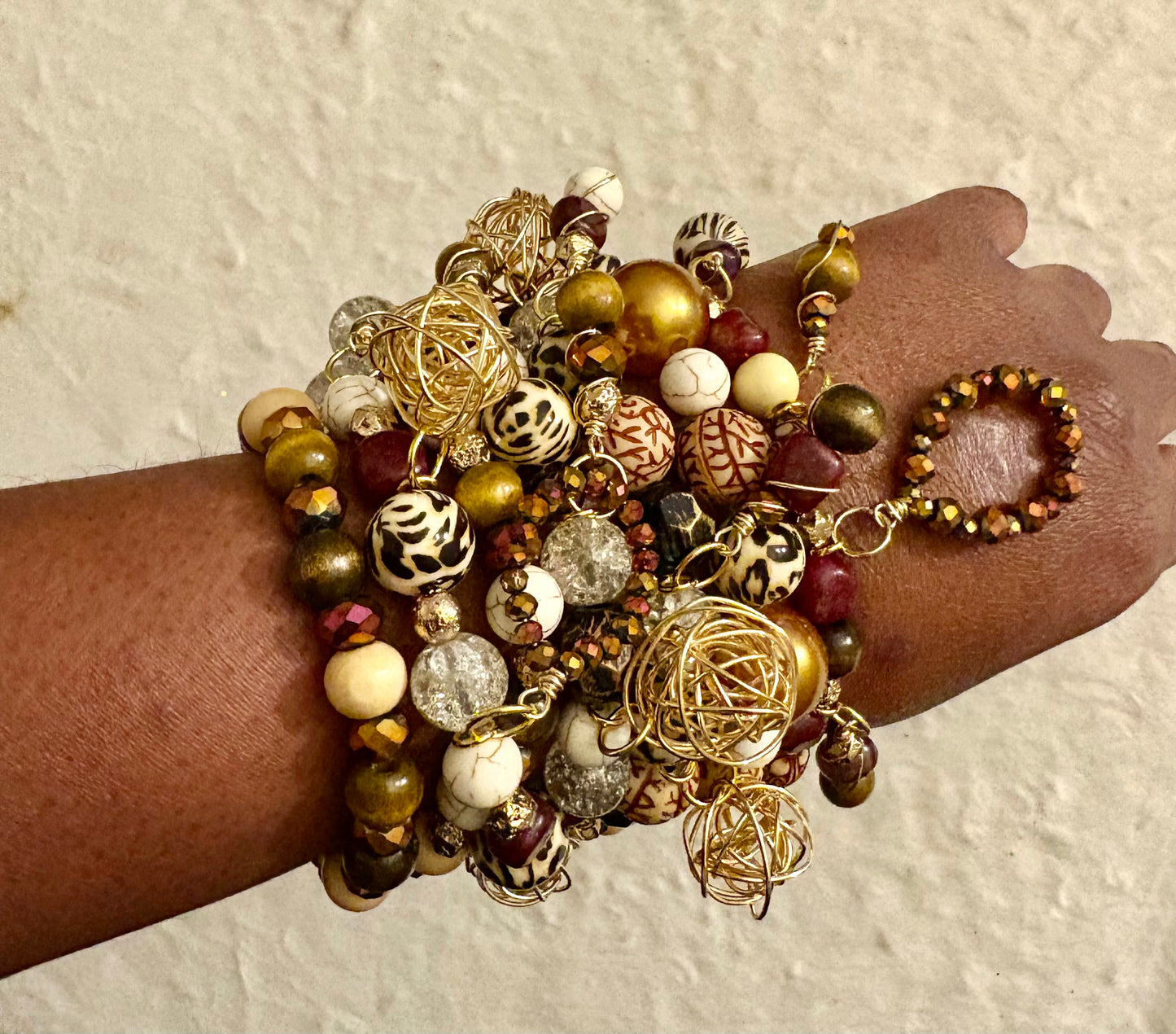 Sahara Bracelet Stack of 7 |Size 7.75 Inch Stretch Bracelets