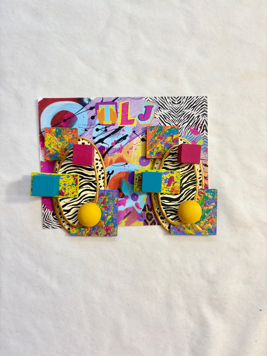 Vibrant Fall Art Deco Earrings