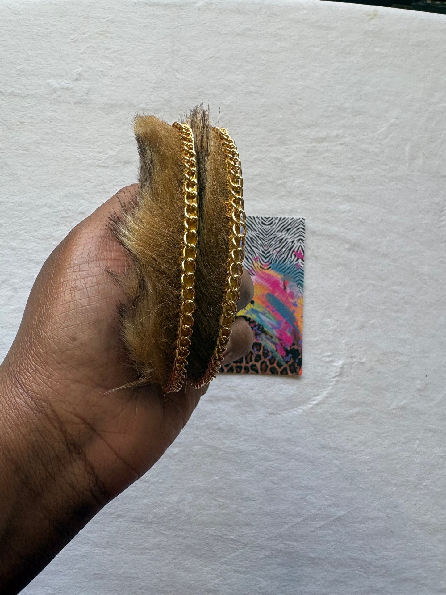 Luxurious Life Statement Stud Earrings 3.5 Inches- Mixed Brown