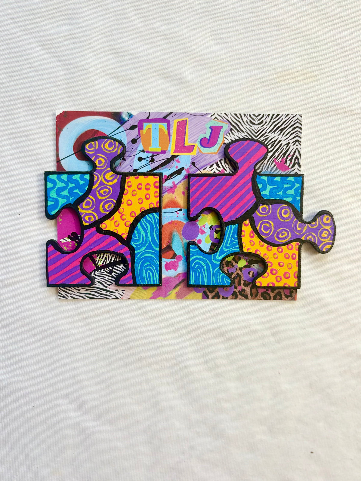 Patterns Puzzle Stud Earrings