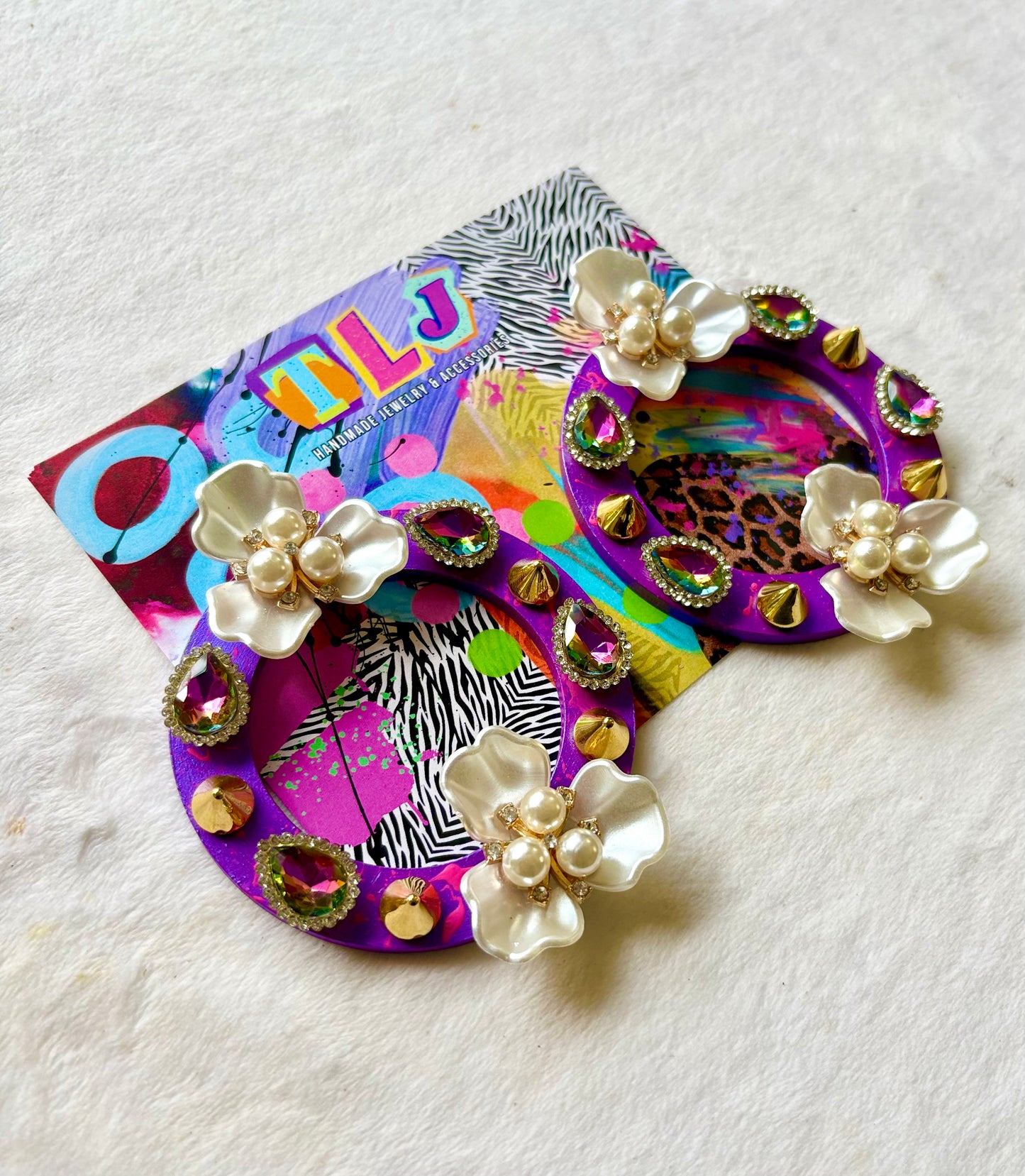 Violetta Hoops Stud Earrings