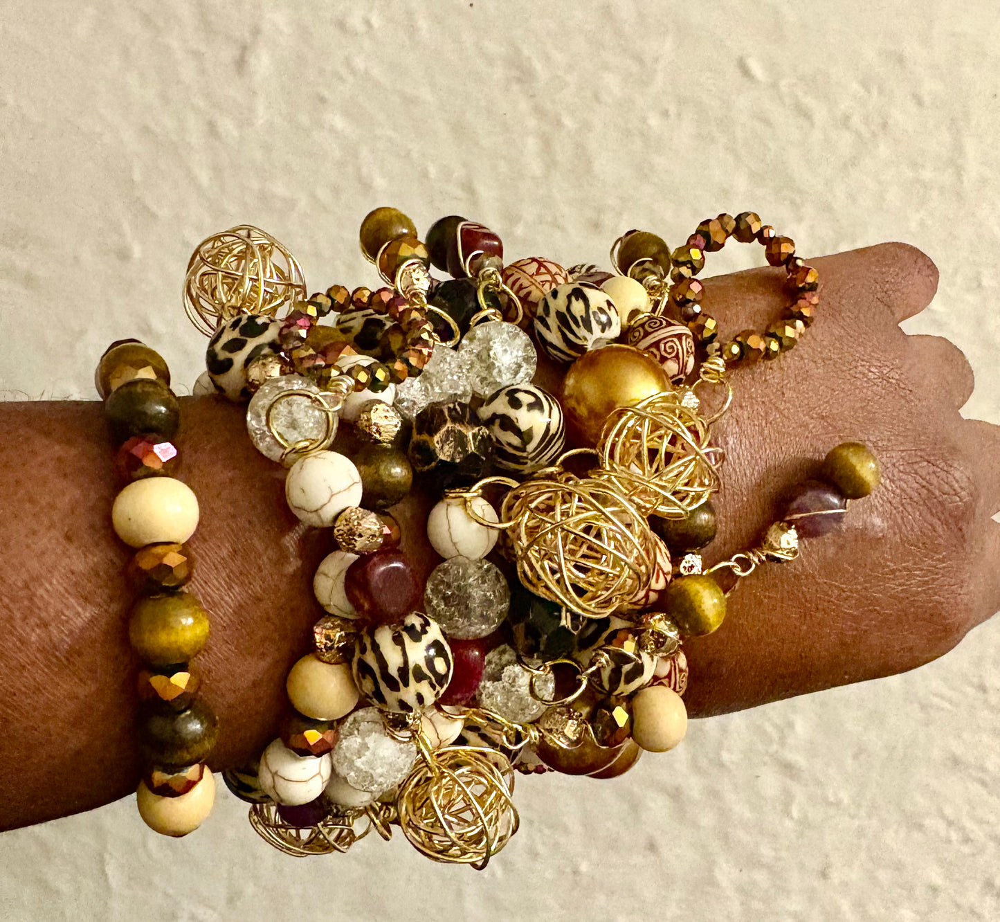 Sahara Bracelet Stack of 7 |Size 7.75 Inch Stretch Bracelets