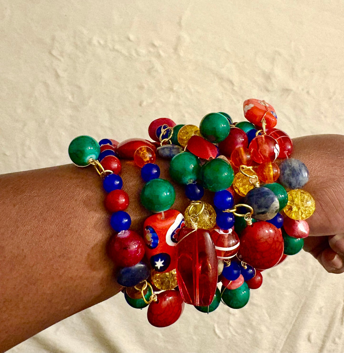 Kaila Basics Bracelet Stack of 8 |Size 7.75 Inch Stretch Bracelets