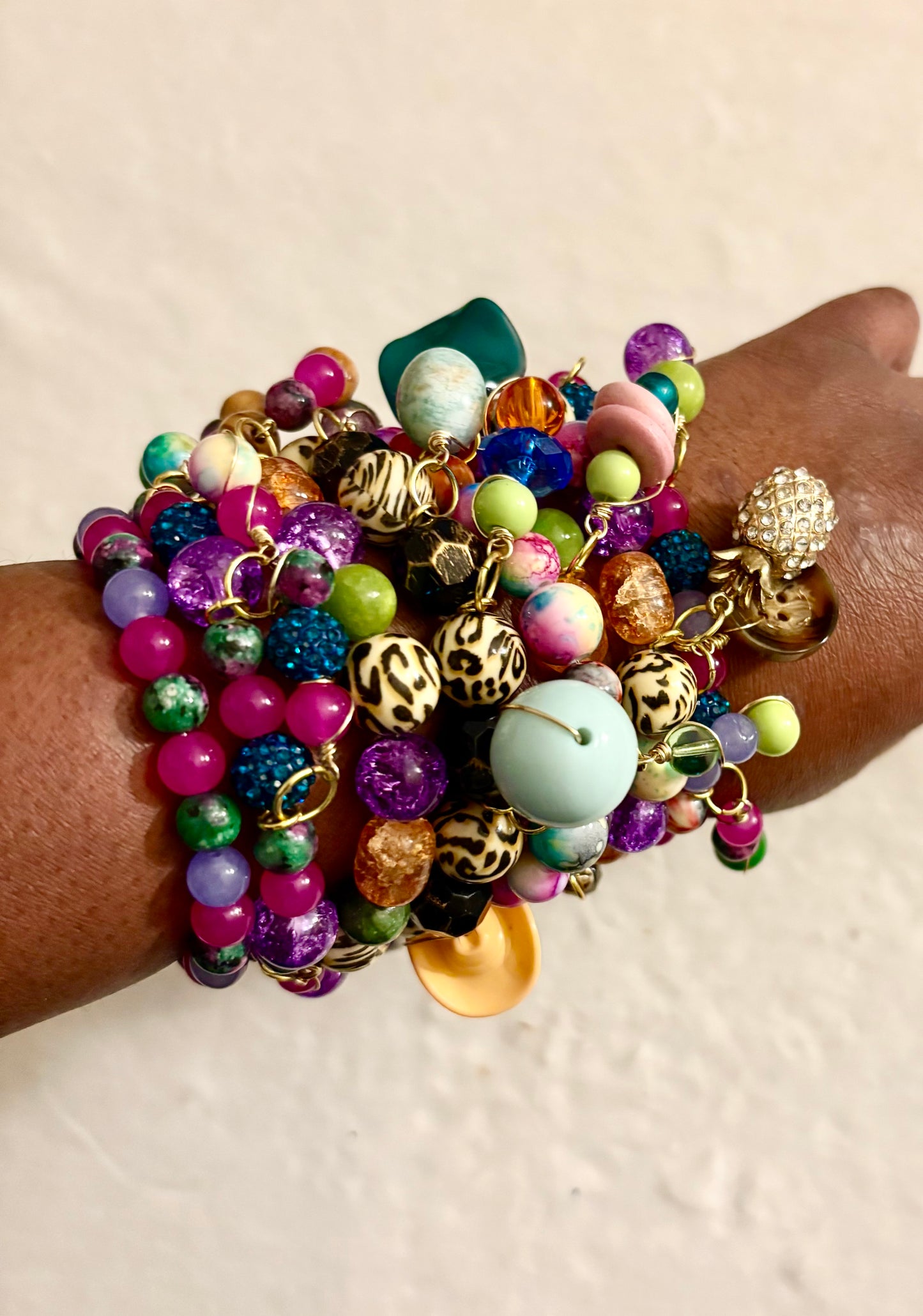 Skylar Bracelet Stack of 8 |Size 7.75 Inch Stretch Bracelets