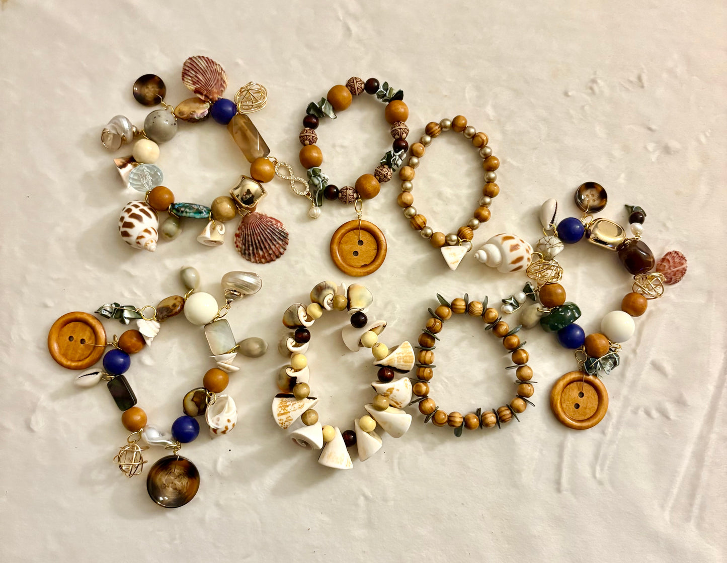 Trinity Bracelet Stack of 7 |Size 7.75 Inch Stretch Bracelets