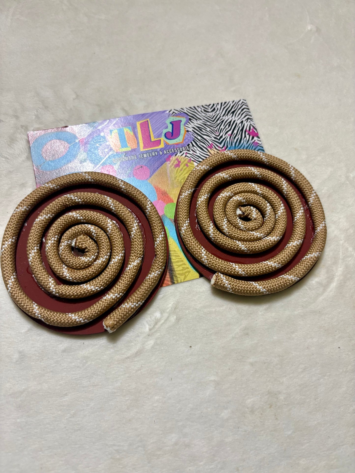 Cinnamon Stud Earrings -Blaze Burgundy *Prototype Markdown