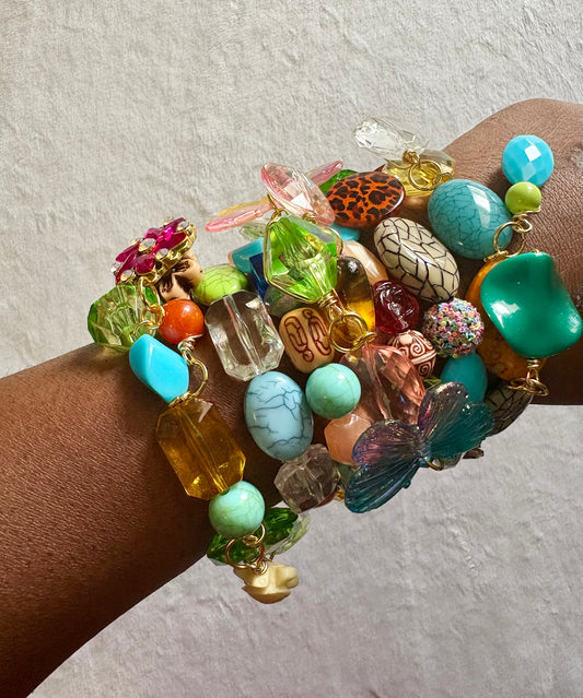 Cassidy Bracelet Stack of 7| Size 7.75 Inch Stretch Bracelets