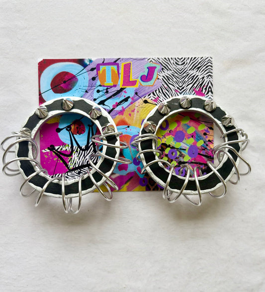 Luna Hoops Stud Earrings - Nubian Noire