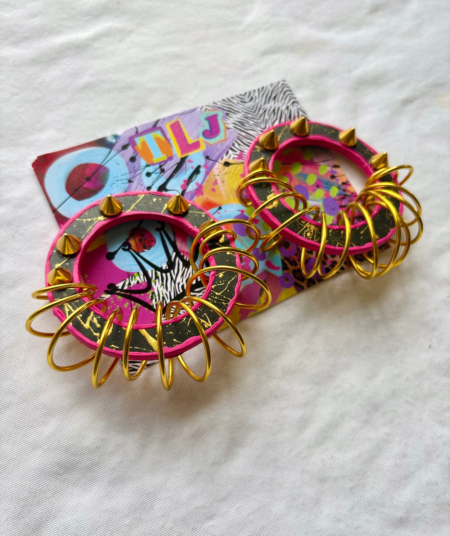 Luna Hoops Stud Earrings - Stardust