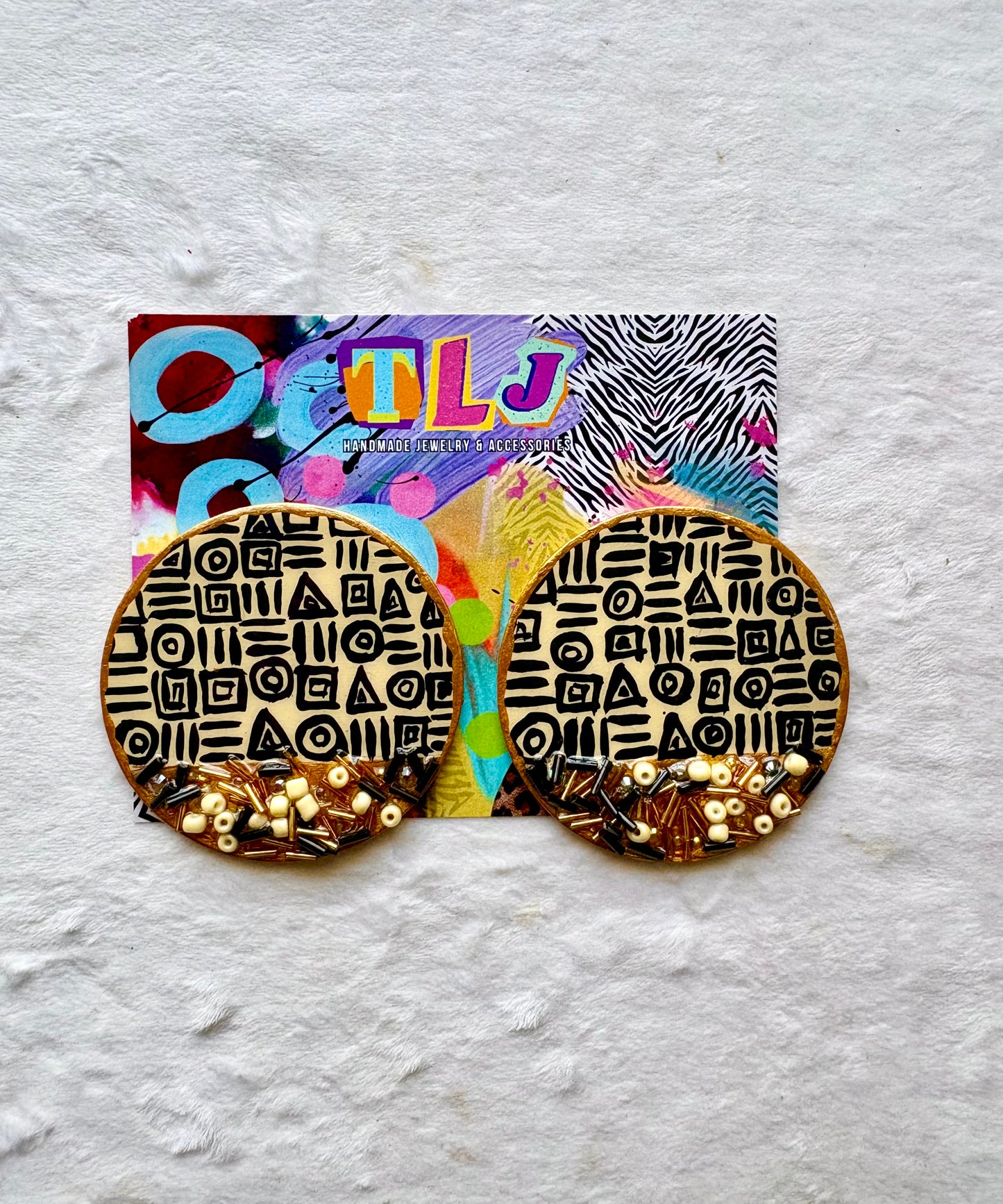 Ashanti Canvas Stud Earrings