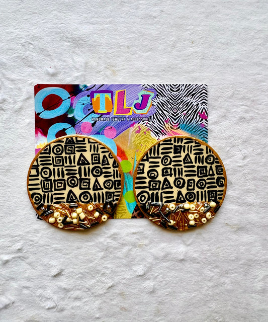 Ashanti Canvas Stud Earrings