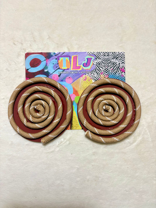 Cinnamon Stud Earrings -Blaze Burgundy *Prototype Markdown