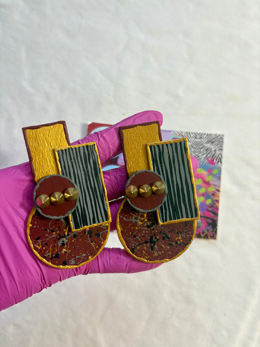 Classic Art Deco Stud Earrings