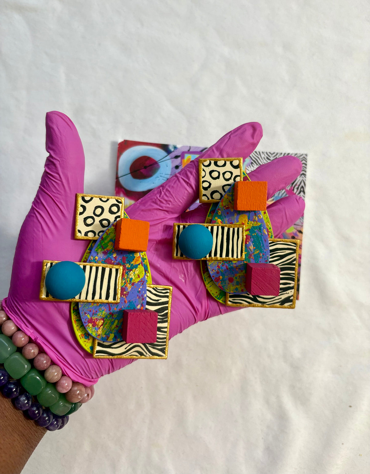 Safari Carnival Art Deco Earrings
