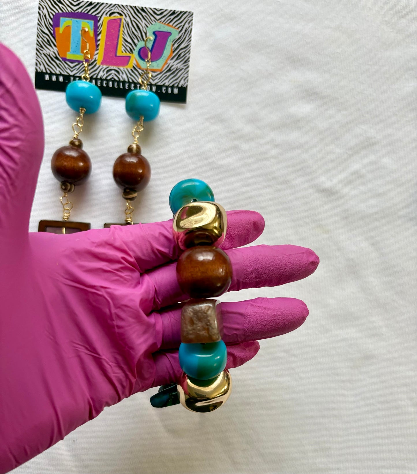 Country Girl Bracelet  & Earrings | Size 7.75 Inch Stretch Bracelets