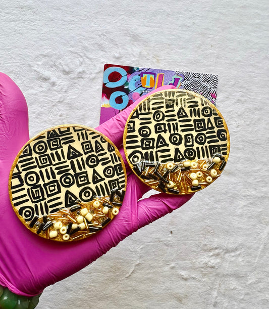 Ashanti Canvas Stud Earrings