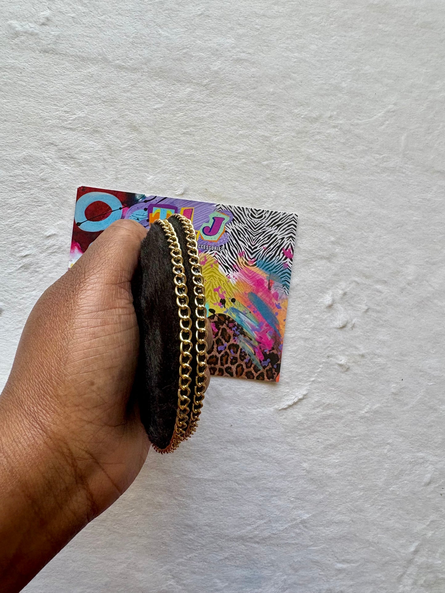 Luxurious Life Statement Stud MTO Earrings 3.5 Inches- Black