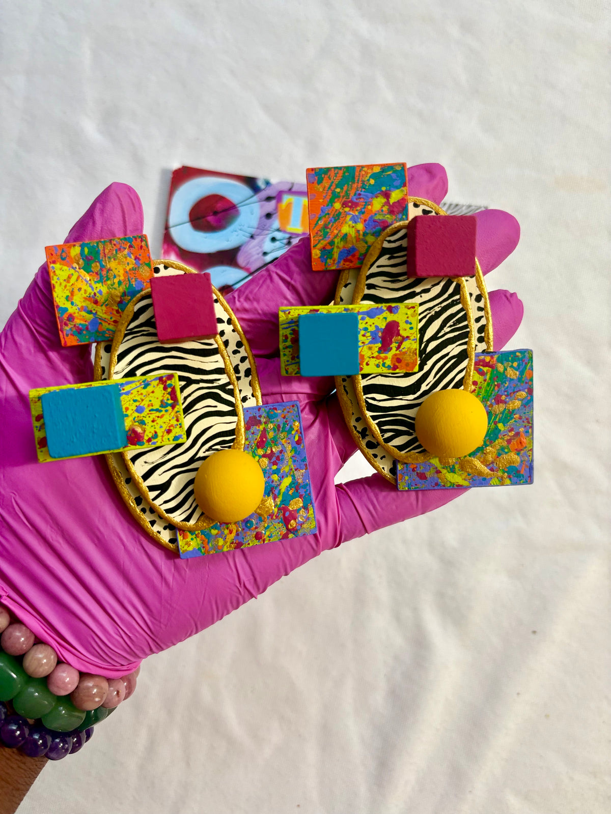 Vibrant Fall Art Deco Earrings