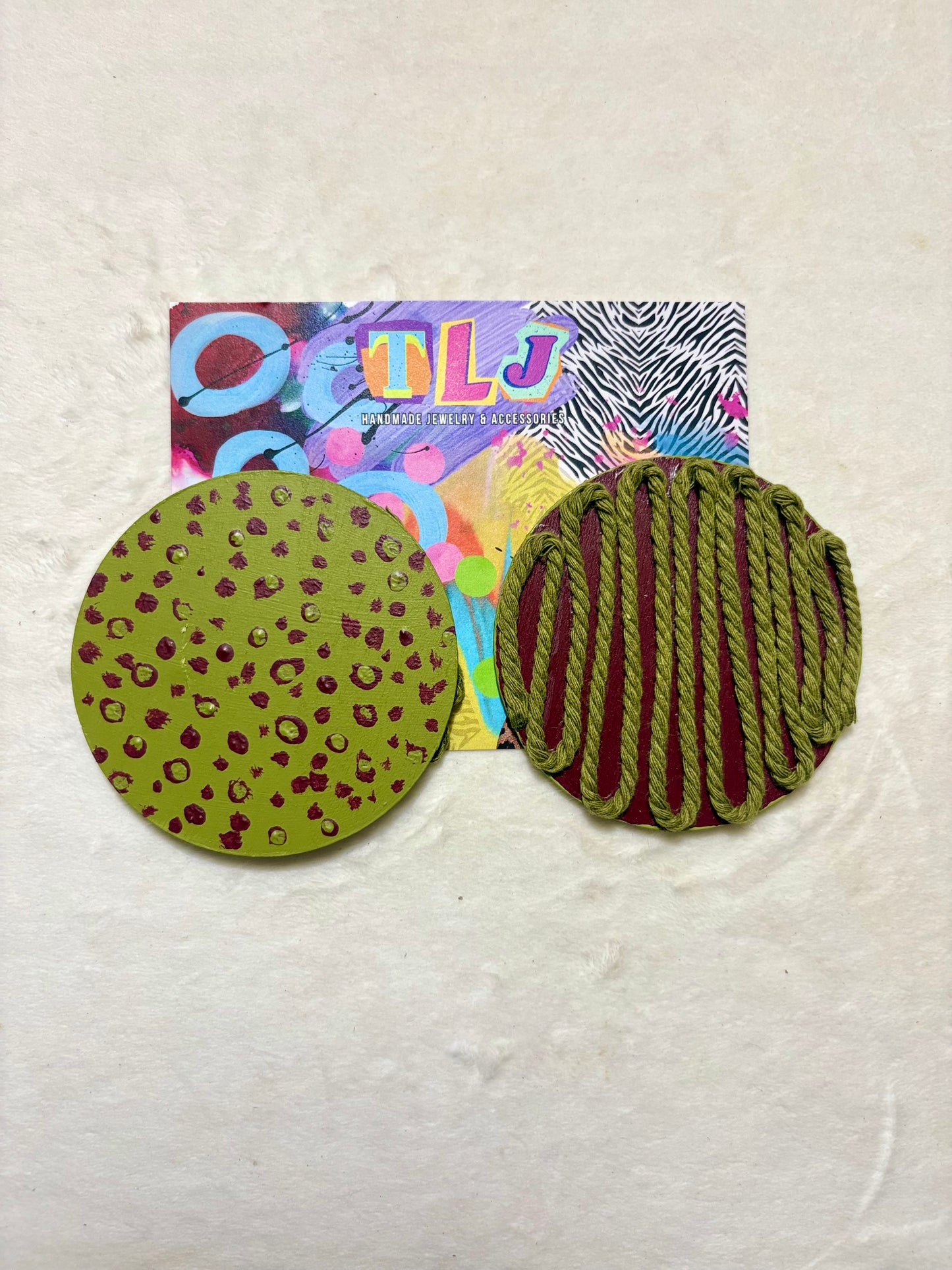 Journee Stud Earrings - Crimson Cherry- 3.5 Inches