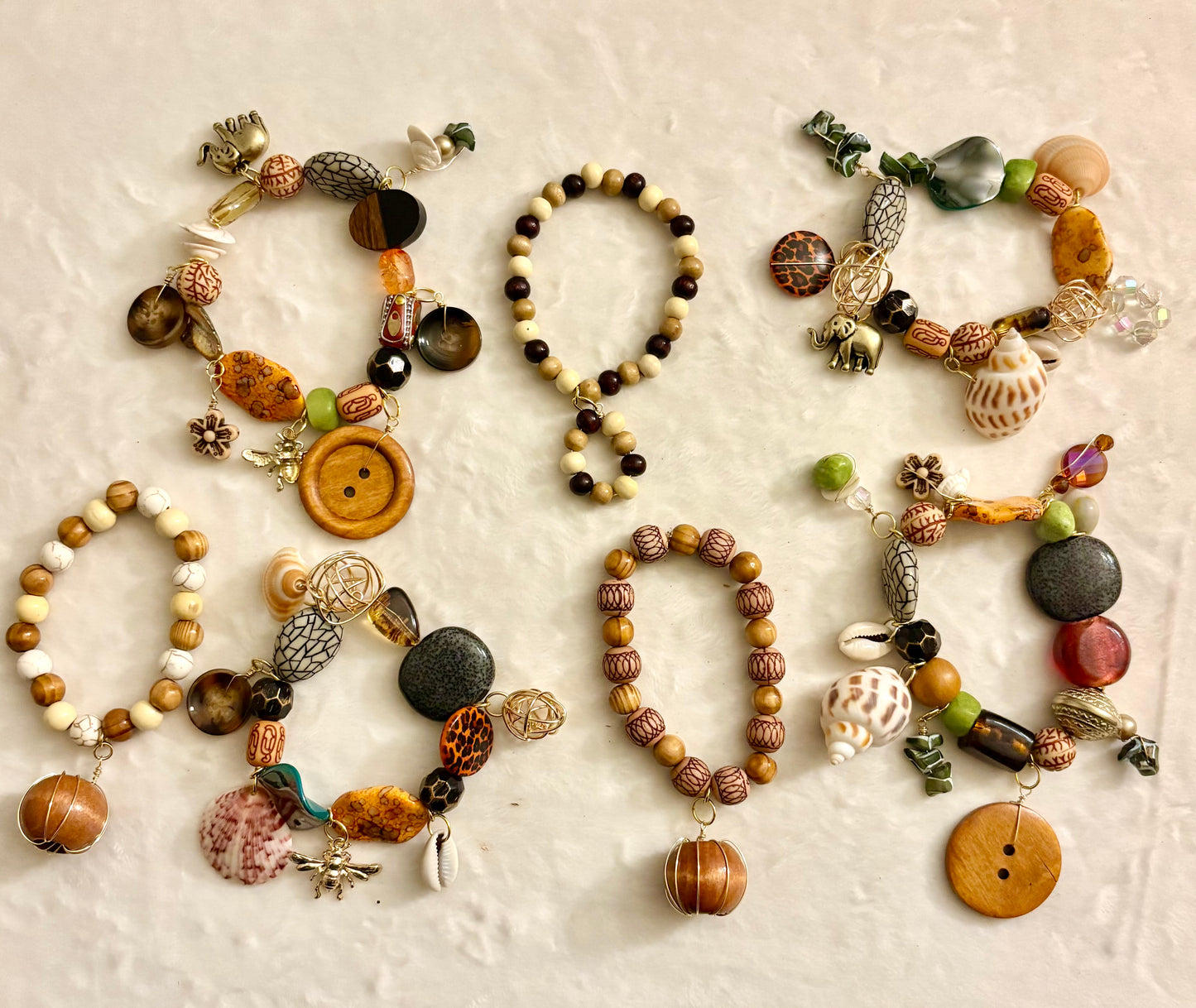 Serena Bracelet Stack of 7 |Size 7.75 Inch Stretch Bracelets