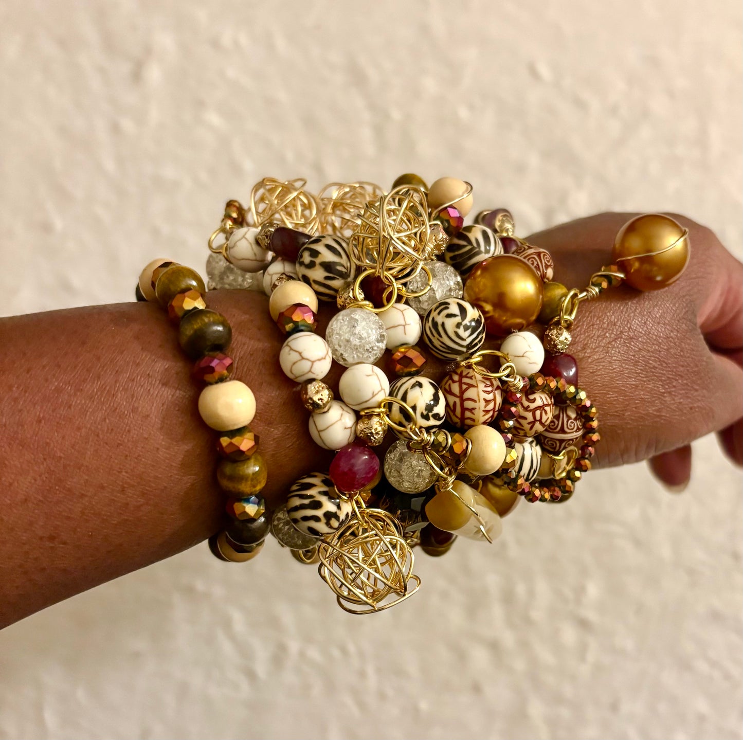 Sahara Bracelet Stack of 7 |Size 7.75 Inch Stretch Bracelets