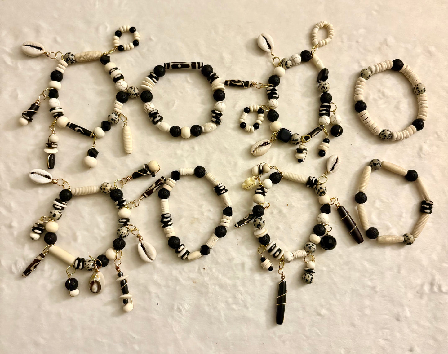 Royal Bracelet Stack of 8 |Size 7.75 Inch Stretch Bracelets