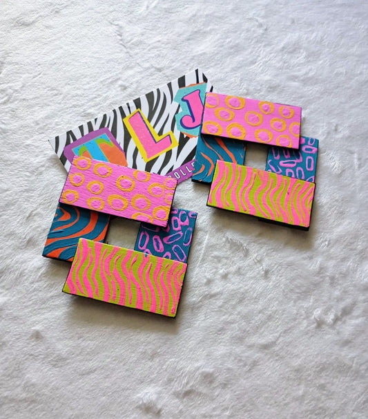 Mixed Prints Origami Earrings